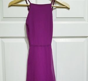 LuLu's Skater Backless Skirted Dress in Magenta